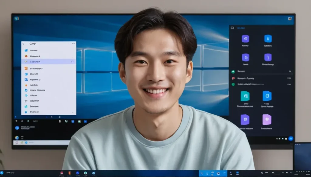 바탕화면에 원하는 바로가기 파일을 생성하는 윈도우11 사용자의 모습