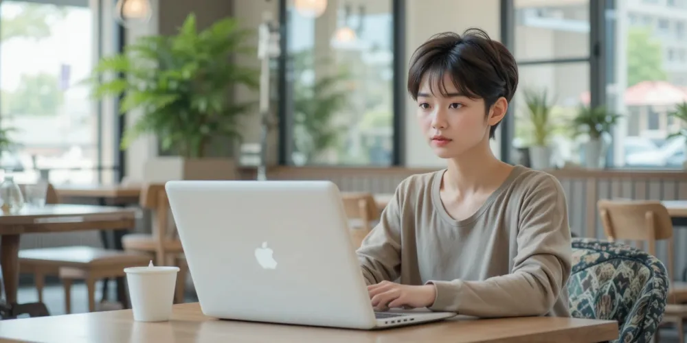 가성비 노트북 추천 학생 카페 사용 모습