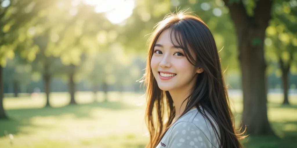 햇빛으로 기분까지 밝아진 모습