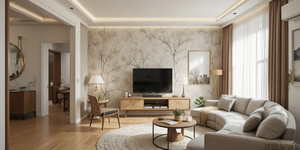 벽지 셀프 교체 방법을 통해 새롭게 단장된 집의 완성된 모습