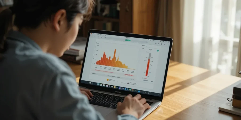 노트북 발열 상태를 점검하는 모습