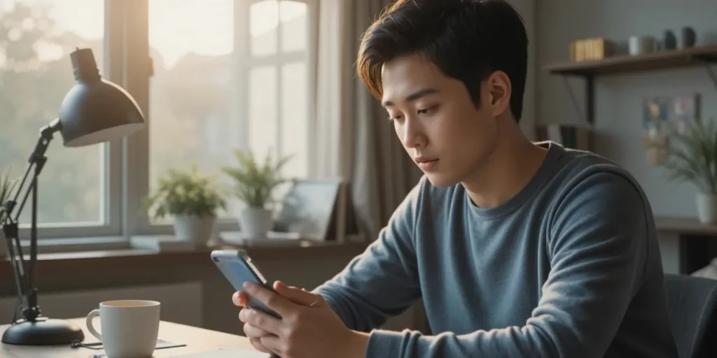 날씨 앱에서 한파 주의보를 확인하는 모습