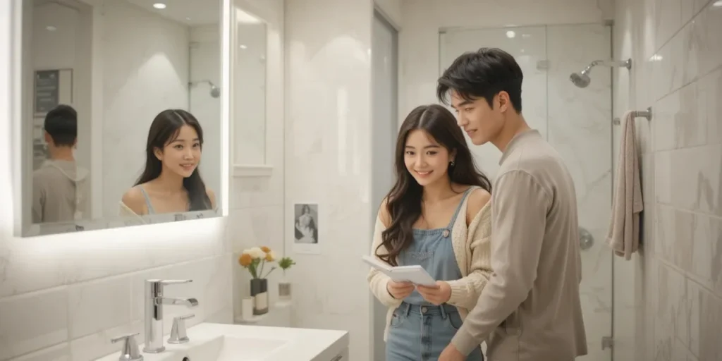 시공 후 환기와 제습을 통해 습기를 제거하는 모습