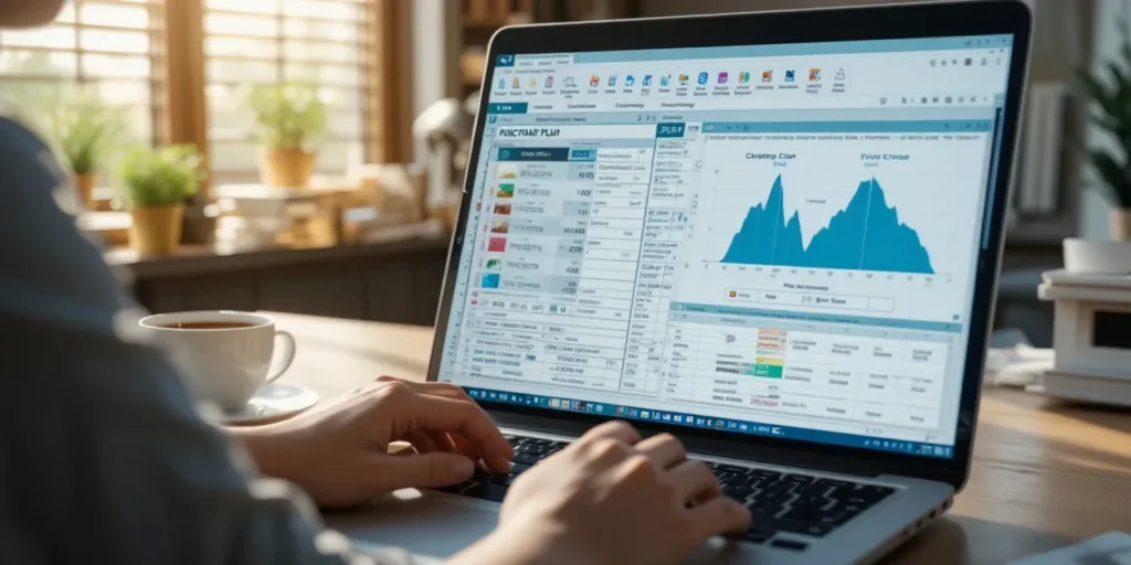 클라우드 저장소 요금제를 확인하며 결정하는 모습