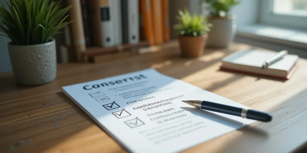 클라우드 비교 체크리스트가 놓인 책상 모습