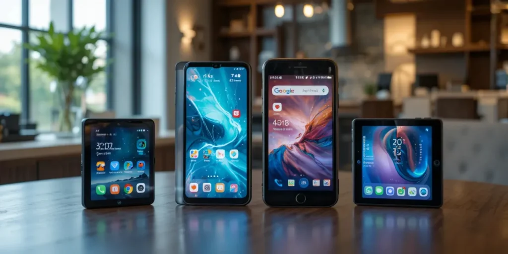 아이폰과 갤럭시의 UI 차이 비교 모습