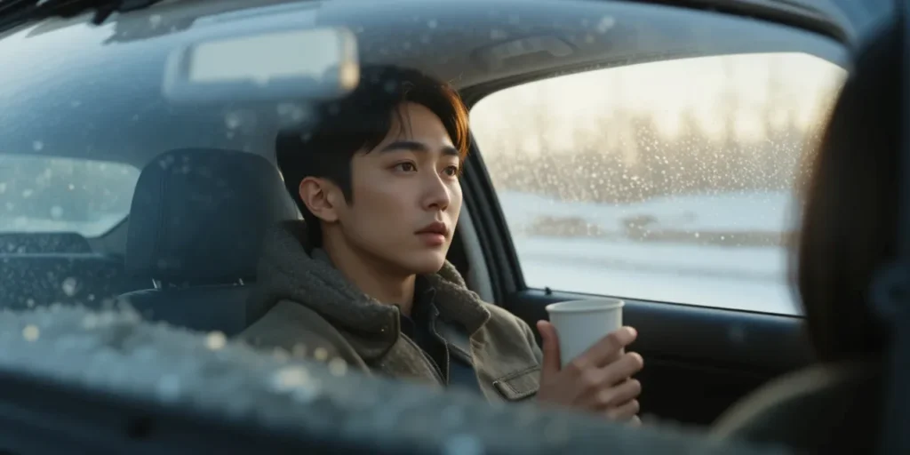 겨울철 자동차 예열, 엔진 보호 완벽 가이드 4 예열 중 차량 내부에서 대기 중인 모습