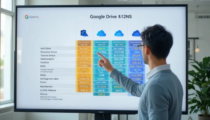 백업용 서비스들을 기능별로 비교하는 모습