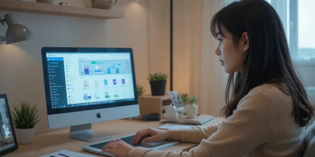 마이박스 파일 저장 용량을 확인하는 모습