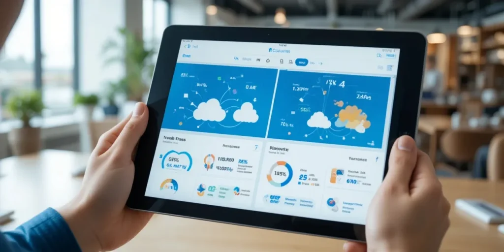 클라우드 요금제 비교 화면을 살펴보는 모습