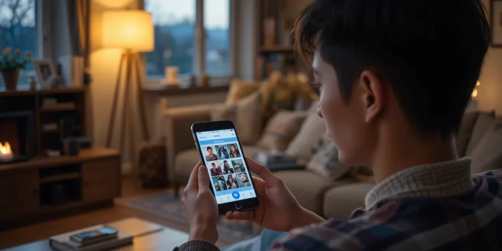 사진을 클라우드에 업로드하는 남성의 모습