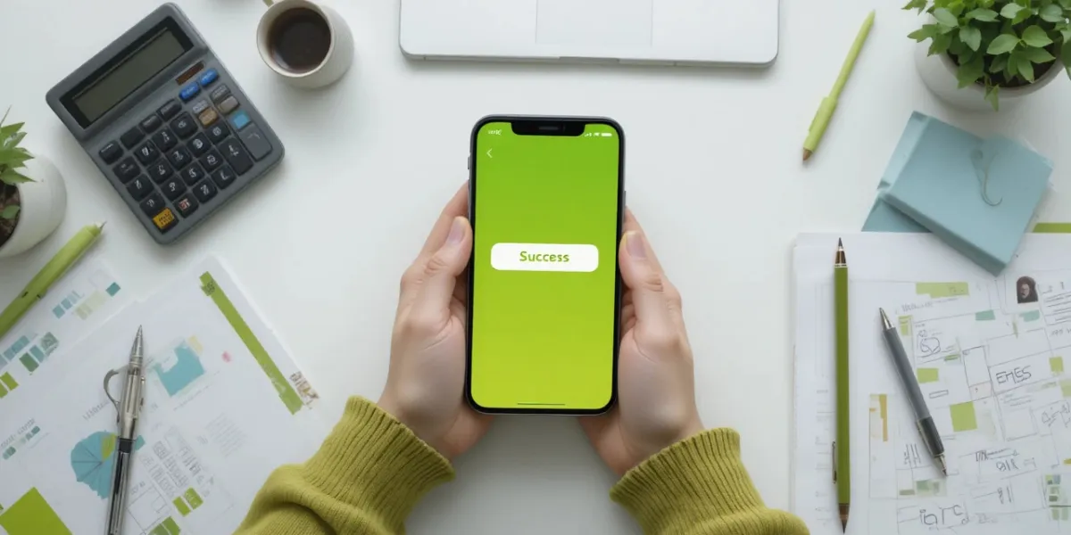새출발기금 승인 완료 알림이 뜬 스마트폰을 든 모습