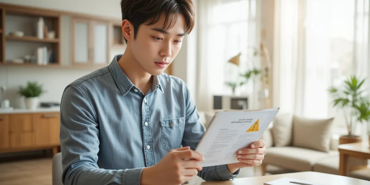 건축물대장 위반건축물 확인 방법 및 전세 계약 서류를 대조하는 모습