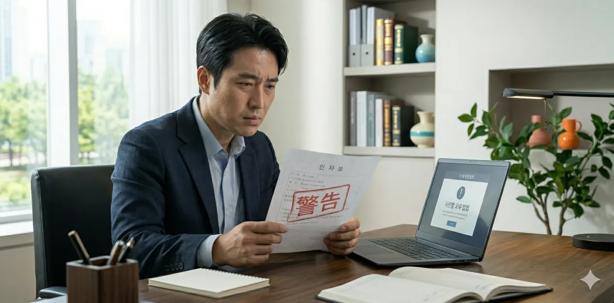 전입신고 안 하면 생기는 불이익 과태료 고지서를 받고 고민에 빠진 남성의 모습