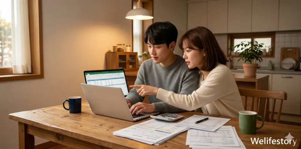 신생아 특례대출 소득 요건 적합 여부를 확인하는 모습