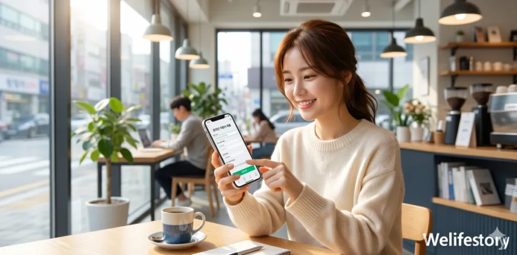 신생아 특례대출 갈아타기 방법 앱으로 신청하는 모습