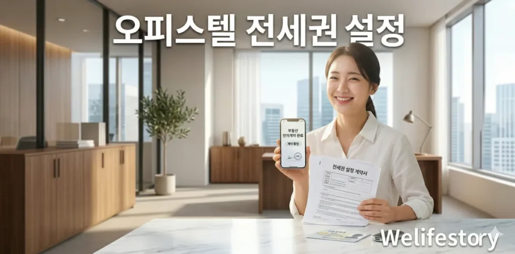 오피스텔 전입신고 안될때 전세권 설정으로 보증금 보호하는 모습