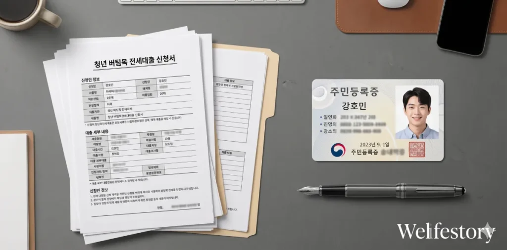 2026년 청년 전세자금대출 금리 혜택을 계산기로 산출하는 모습