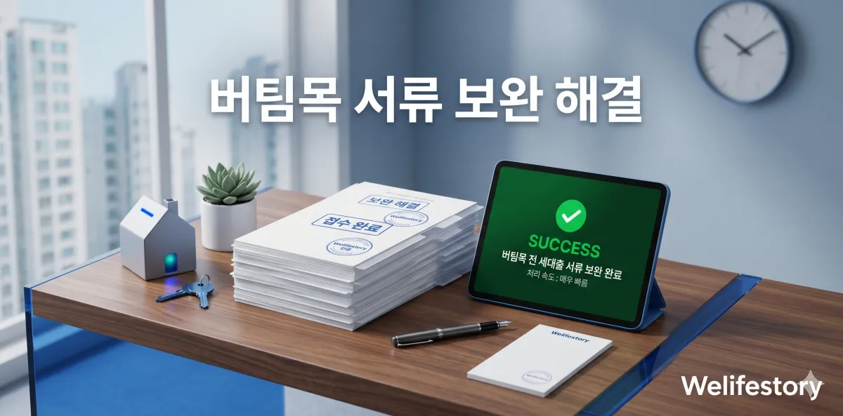 버팀목 대출 서류 보완 요청 해결 및 적격 판정이 완료된 장면