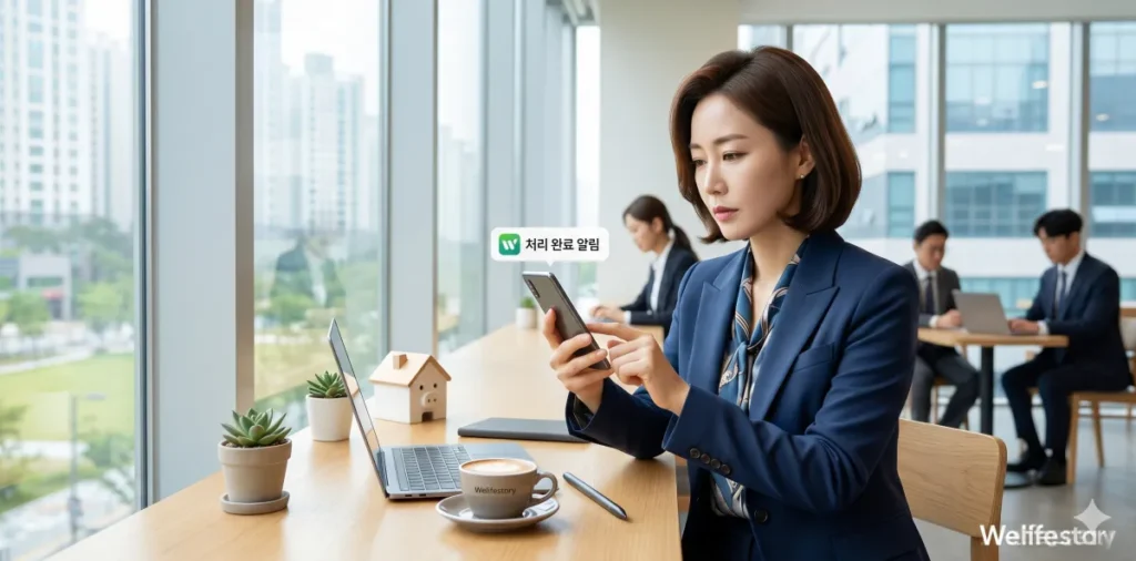버팀목 대출 서류 보완 요청 즉시 대응 리스트 및 제출 팁 3 버팀목 대출 서류 보완 요청 문자를 스마트폰으로 확인하며 대응하는 모습