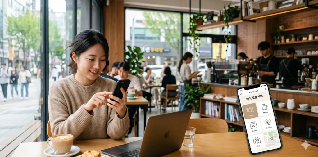 빠른 신용회복위원회 상담 예약 절차를 위해 모바일 앱으로 시간을 잡는 모습