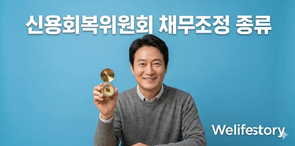 나에게 딱 맞는 신용회복위원회 채무조정 종류들을 아주 꼼꼼히 살피는 모습