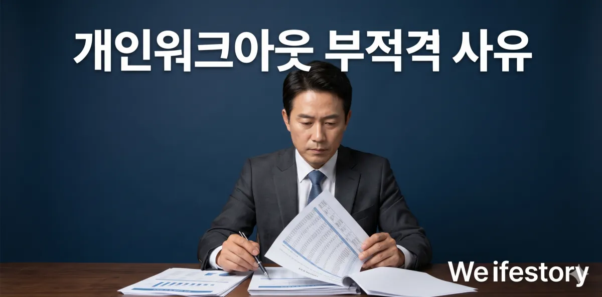 신용회복위원회 개인워크아웃 신청 조건 및 뼈아픈 부적격 사유를 살피는 모습