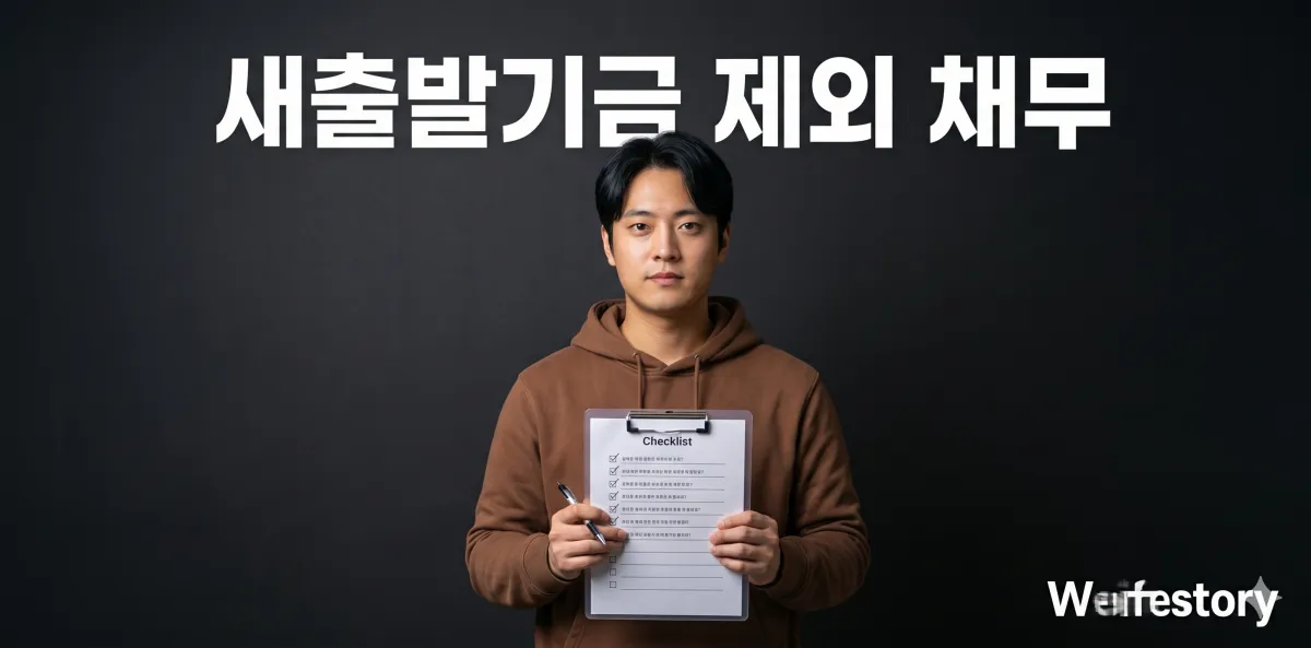 새출발기금 제외 채무 종류와 주택담보대출 포함 여부를 꼼꼼하게 확인하는 모습