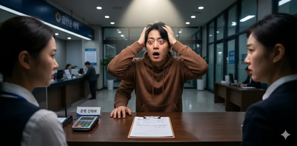 새출발기금 제외 채무 사실을 전혀 모르고 상담 창구에서 무척 당황해하는 모습