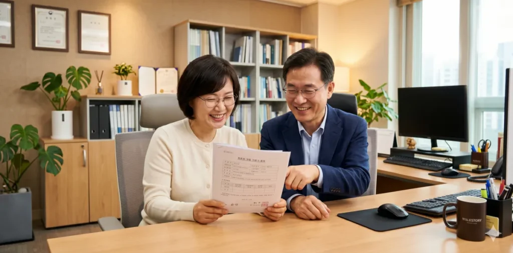새출발기금 가족 불이익 배우자 신용등급 및 재산 피해 정리 3 불안한 거짓 오해를 모두 지우고 새출발기금 가족 불이익 관련 서류를 살피는 모습