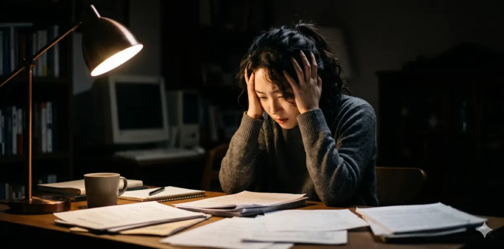 새출발기금 재신청 조건 기폐업자 및 개인회생 이력자 가이드 4 예전 서류 탈락 사유와 새출발기금 재신청 조건 기준을 심각하게 비교하는 모습