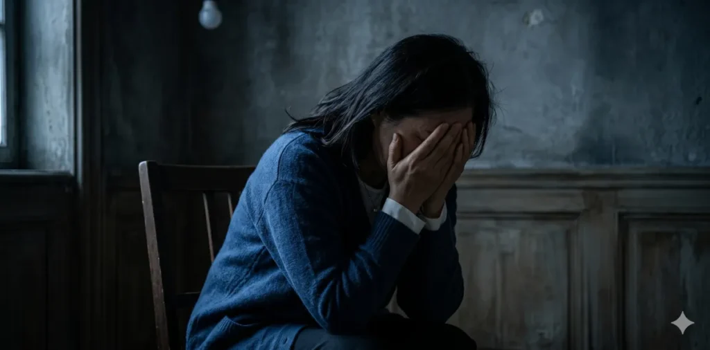 새출발기금 원금 탕감 제도를 알기 전에 극심한 빚 독촉으로 괴로워하는 모습