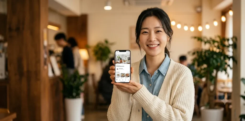 서민금융진흥원 금융교육 포털: 대출 필수 이수 조건 수강법 5 편리한 온라인 수강 방법 활용을 위해 스마트폰으로 회원 가입을 진행하는 여성의 모습