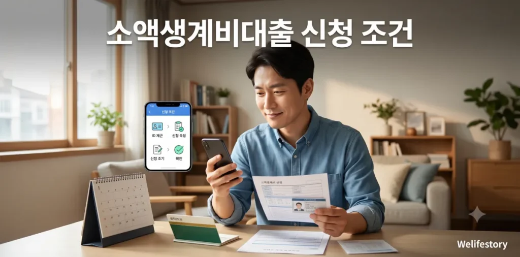 소액생계비대출 신청 조건 당일 100만원 비대면 앱 승인 팁 2 스마트폰 화면을 보며 소액생계비대출 신청 조건을 아주 진지하게 알아보는 남성