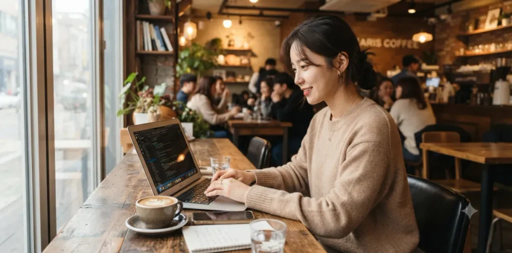 실업급여 구직활동 인정 방법, 워크넷 입사지원과 온라인 취업특강 4 워크넷 입사지원 시스템을 이용하여 원하는 기업에 이력서를 넣는 여성의 모습