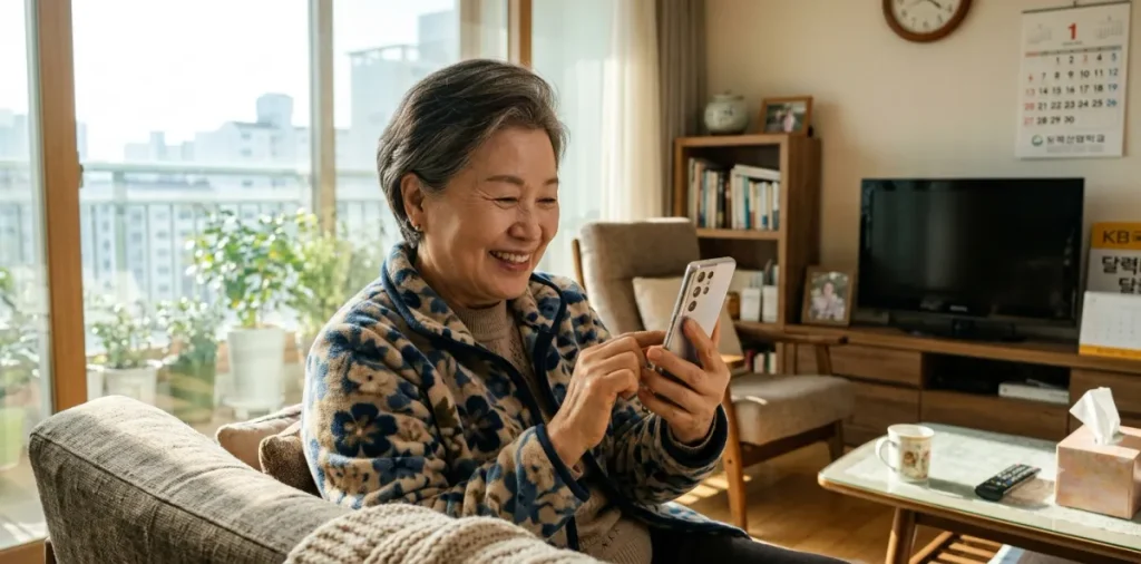 주거급여 선정 기준, 급지별 월세 임대료 지원금 확인 6 스마트폰 알림으로 매월 20일 주거급여 지급일 입금 내역을 보는 모습