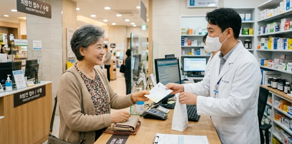 의료급여 1종 2종 차이와 병원비 본인부담금 면제·할인 혜택 4 약국 창구에서 의료급여 본인부담금 할인을 적용받아 저렴하게 약을 처방받는 모습